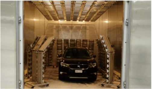 Vehicle walk-in sunlight simulation